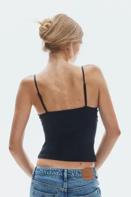 Top bustier - Noir — photo 3