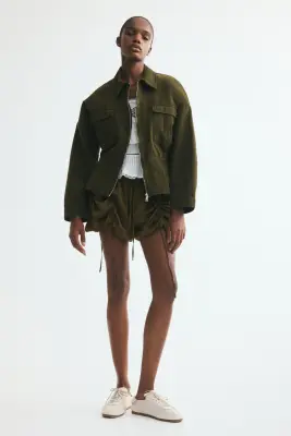 Veste utility wear avec cordon de serrage - Vert kaki — photo 1