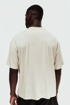 T-shirt de sport boxy Loose Fit DryMove™ - Écru — photo 3
