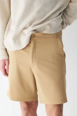 Short chino Four-way Stretch Loose Fit - Beige — photo 4