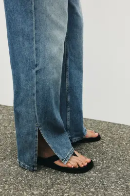 Wide Regular Waist Jeans - Bleu denim — photo 3