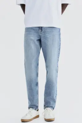 Tapered Jeans - Bleu denim — photo 1