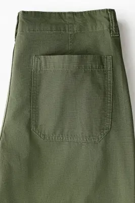 Pantalon Relaxed Fit - Vert kaki — photo 4