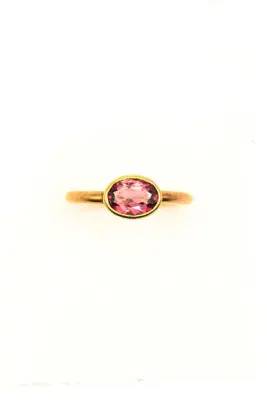 Bague Vermeil — Pierre Naturelle Tourmaline — photo 2