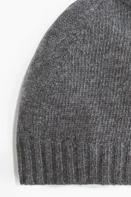 Bonnet en maille - Gris foncé chiné — photo 2
