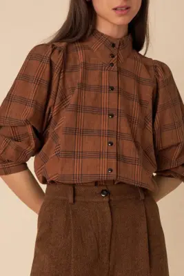 blouse vanita carreaux cannelé — photo 1