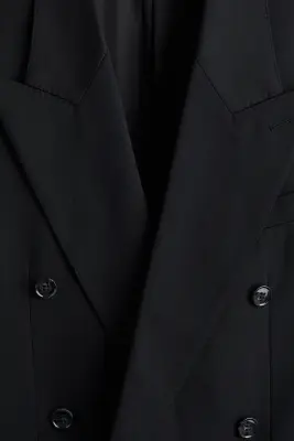 Veste Relaxed Fit à fermeture croisée - Noir — photo 1