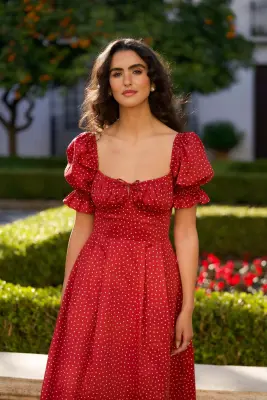 Mira Puffed Sleeve Dress — photo 1