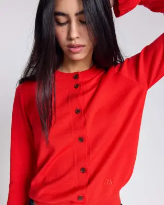 Cardigan Rosalie rouge — photo 1