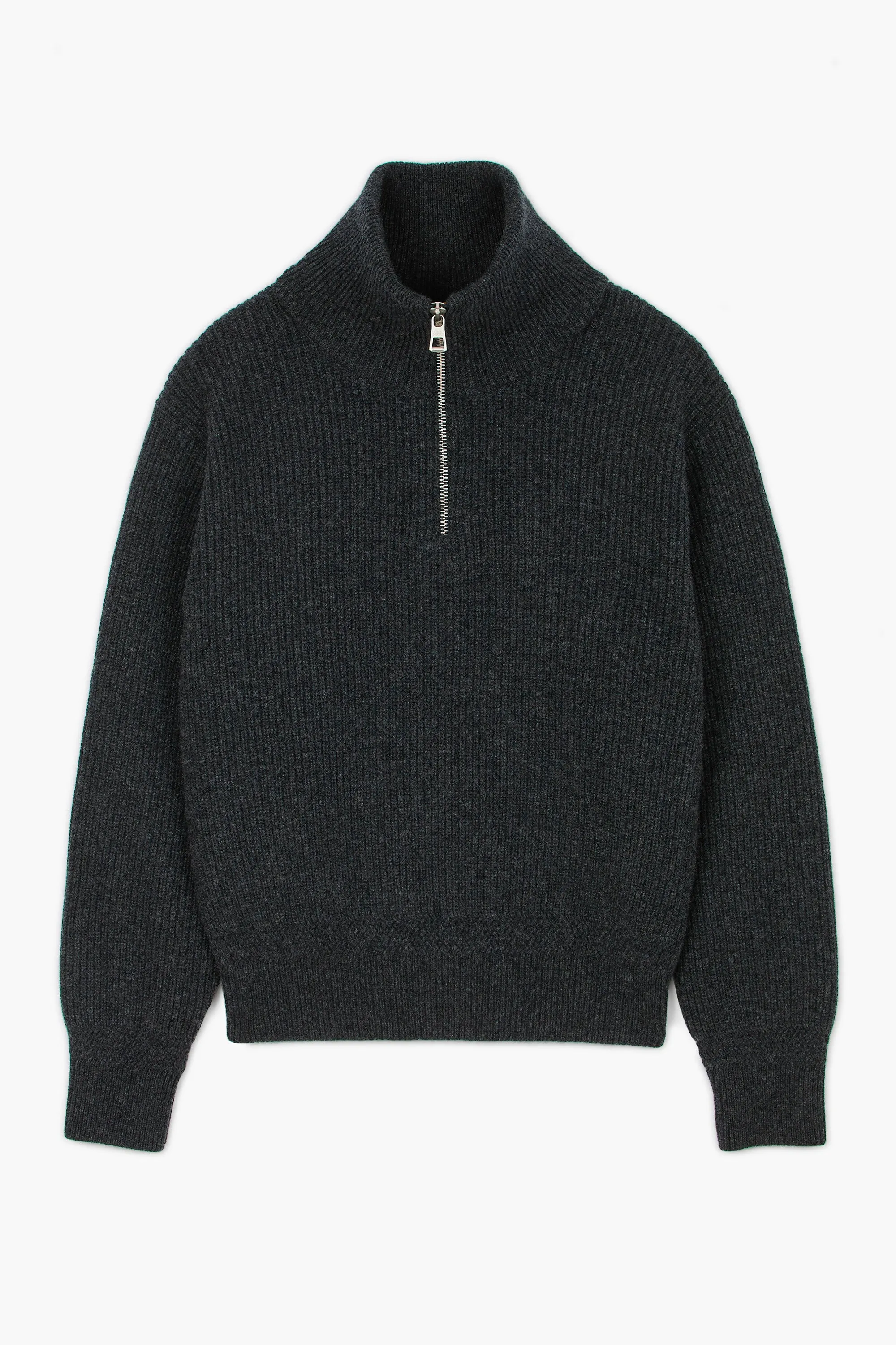 Sailor Sweator - Laine d'agneau Gris Chiné Anthracite