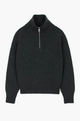 Sailor Sweator - Laine d'agneau Gris Chiné Anthracite