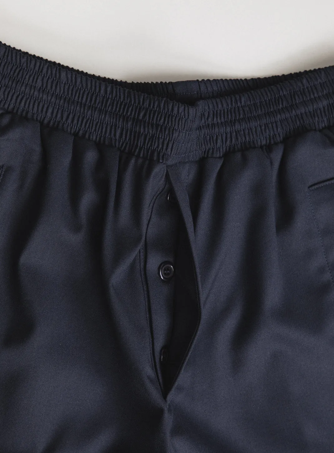 Baggy Pants in Navy Blue Serge