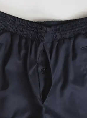 Baggy Pants in Navy Blue Serge