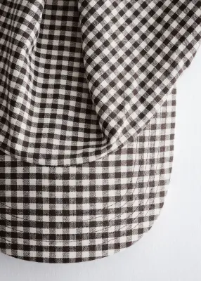 Casquette avec foulard en coton - Blanc/Marron — photo 1