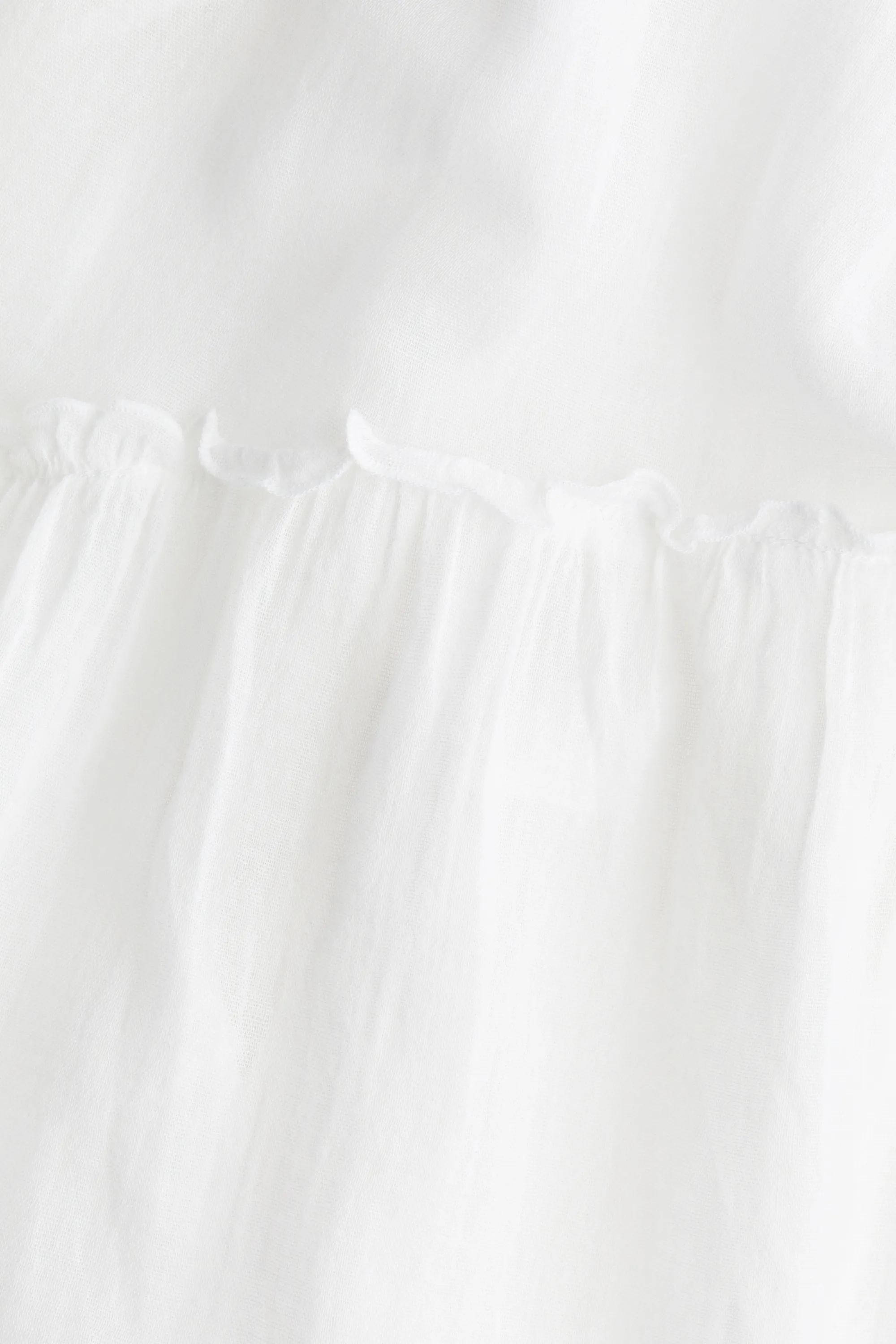 Jupe maxi à étages - Blanc