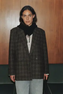 Veste blazer à carreaux Femme — photo 2
