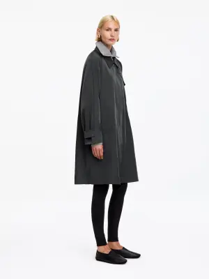 Manteau décontracté en nylon - gris — photo 2