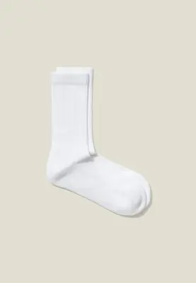 Les chaussettes côtelées - Blanc