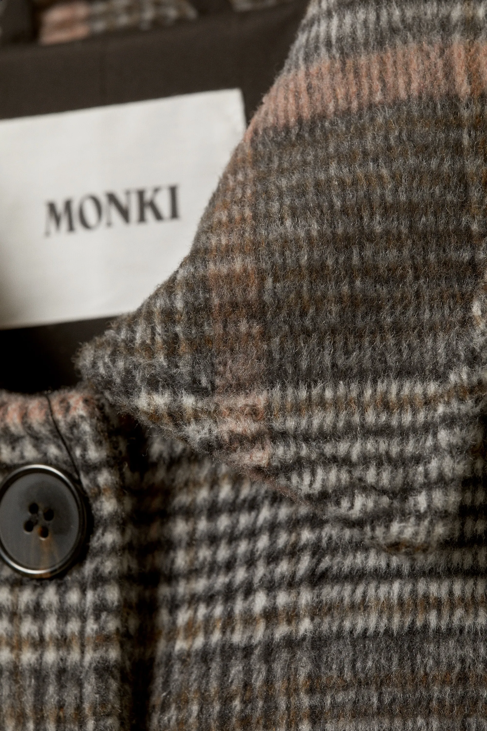 Manteau croisé mi-long - Dusty Mole Check
