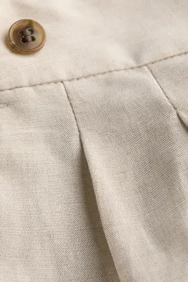Pantalon chic en lin mélangé - Beige clair — photo 3