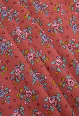 Coupon 3 m en coton fleuri — photo 3