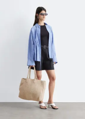 Short habillé en lin - Noir — photo 4