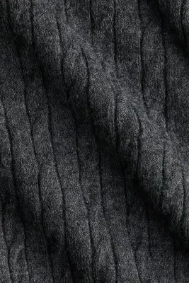 Robe en maille torsadée - Gris foncé chiné — photo 5