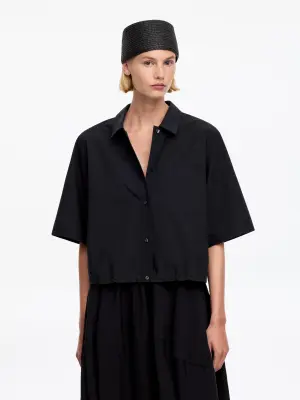 Chapeau pillbox en paille - Noir — photo 1