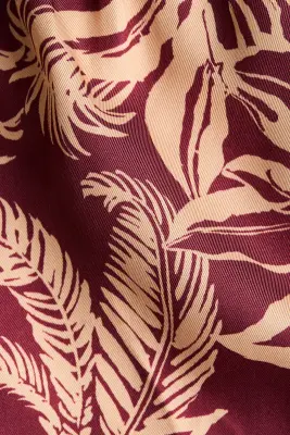 Short à cordon en viscose - Rouge foncé/motif — photo 2