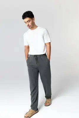 Pantalon Gris Foncé en Lyocel, Tencel / Coton Organique — photo 5