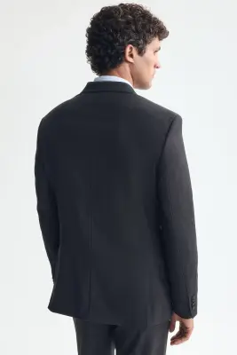 Veste Regular Fit à fermeture droite - Gris foncé — photo 3