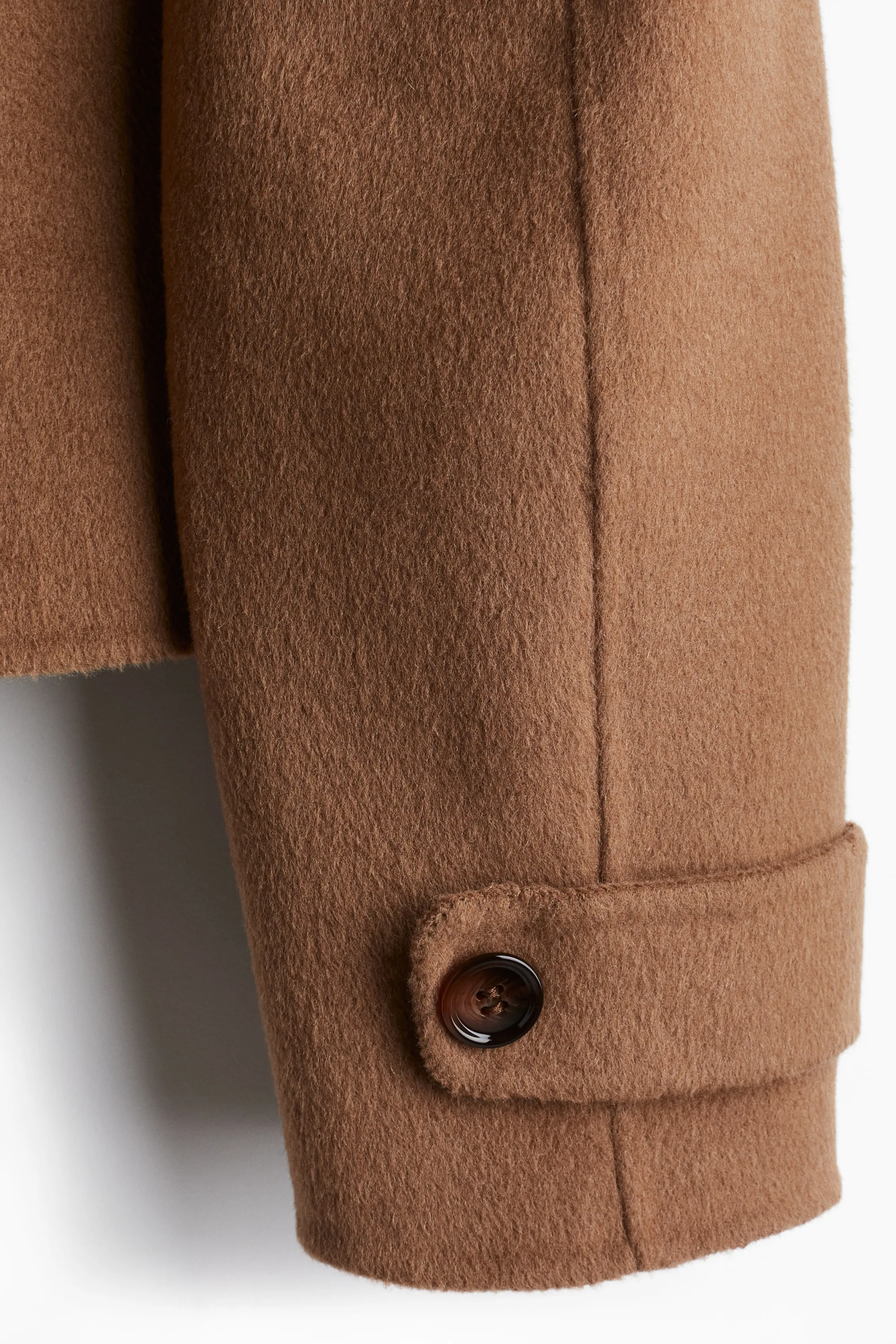 Veste faite main en laine mélangée - Beige foncé