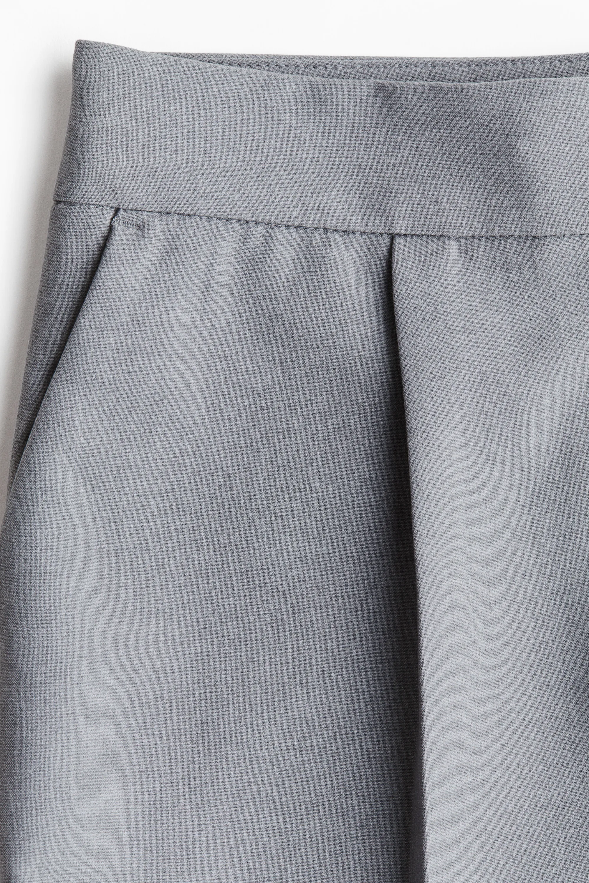 Mini jupe-short de tailleur - Gris
