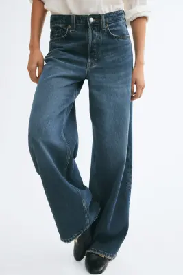 Baggy Regular Waist Jeans - Bleu denim foncé — photo 2