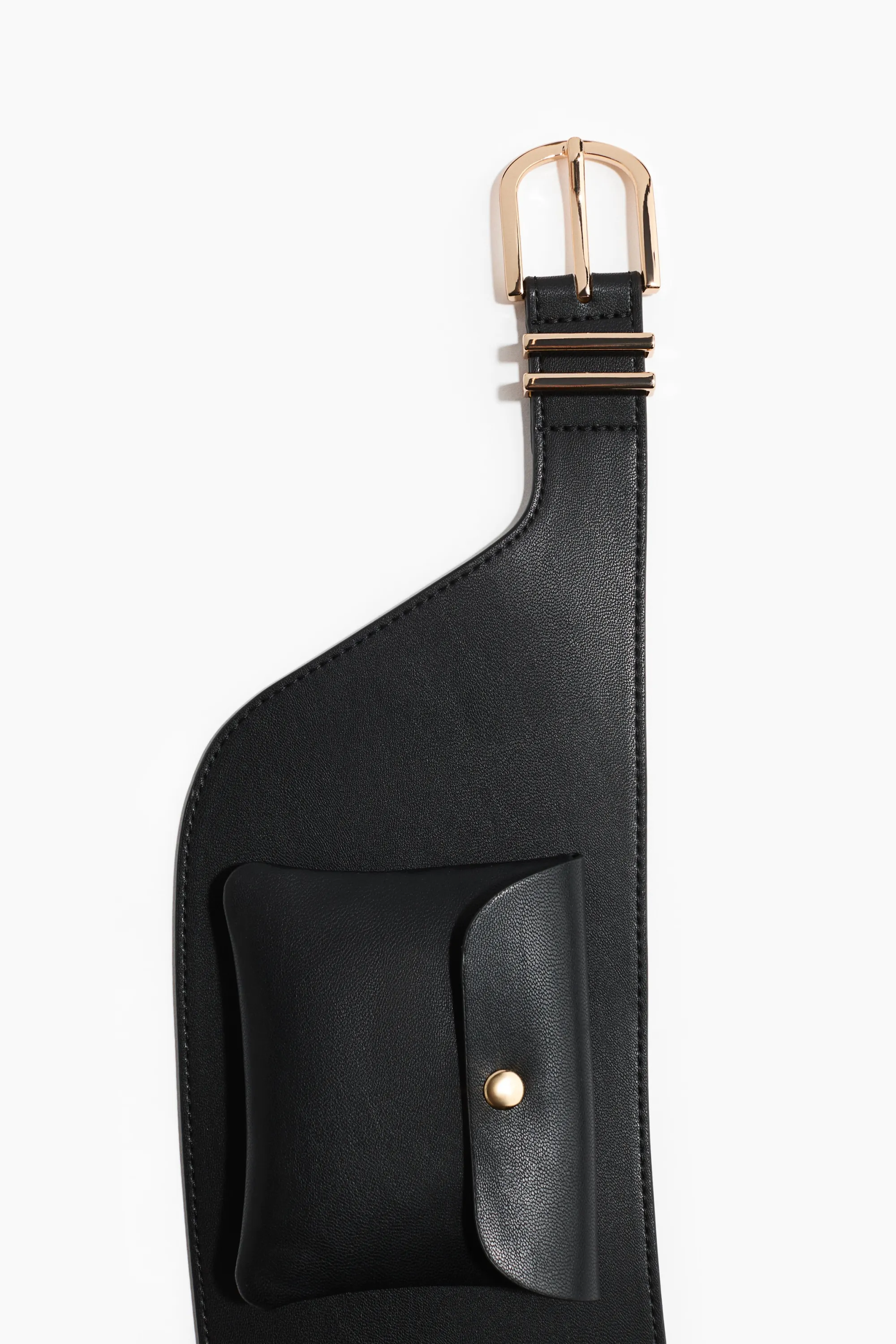 Ceinture asymétrique avec poche - Noir