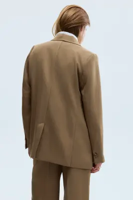 Blazer à fermeture droite - Beige foncé — photo 3