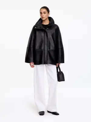 Bottines plates en cuir - Noir — photo 1