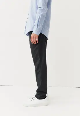 Le pantalon en flanelle - Gris anthracite — photo 4