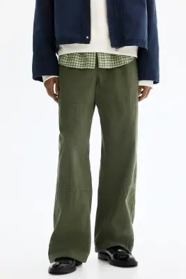 Pantalon Relaxed Fit - Vert kaki — photo 1