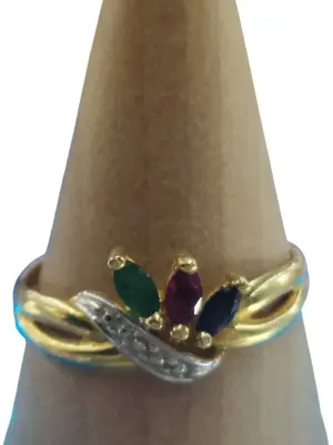Bague jaune style indien