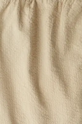 Pantalon Relaxed Fit en seersucker - Beige — photo 2