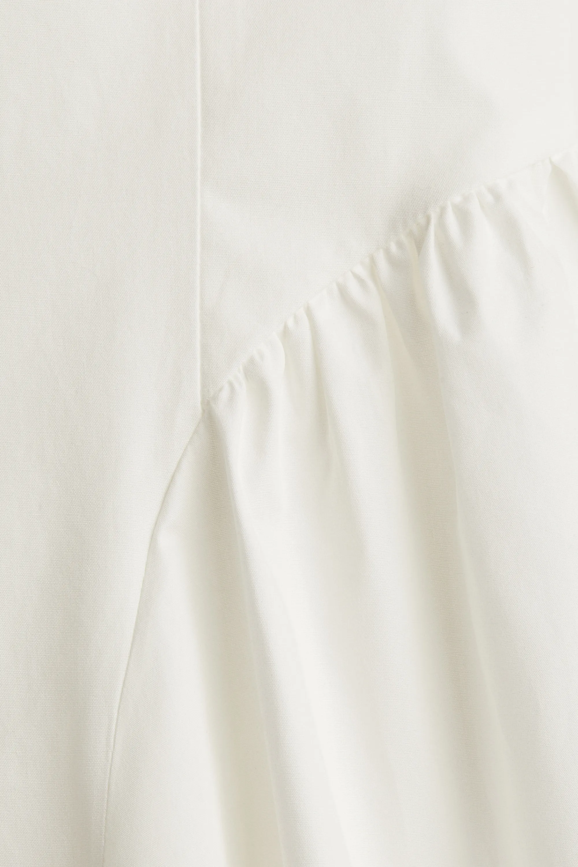 Robe en popeline de coton avec dos ouvert - Blanc
