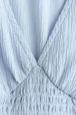 Top en jersey texturé - Bleu clair — photo 3