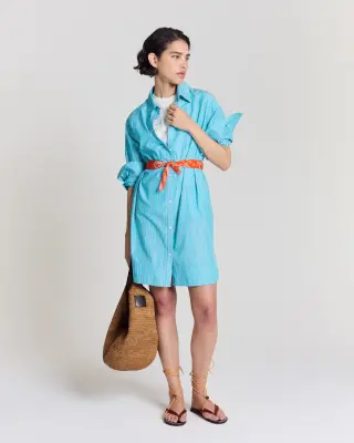 Robe Lowen rayures turquoise — photo 2