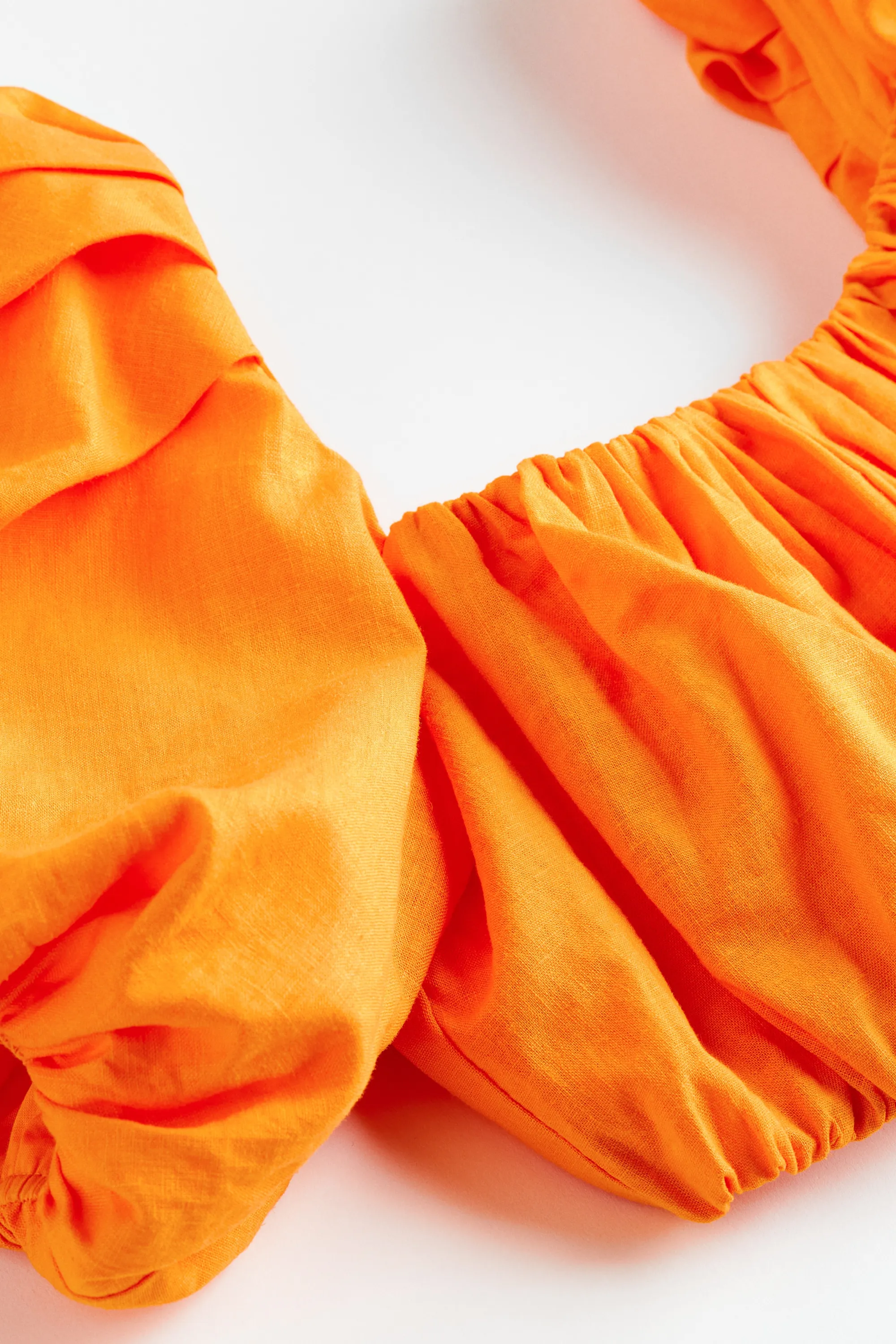 Crop top en lin mélangé - Orange