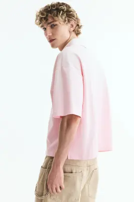 Polo Relaxed Fit - Rose clair/Metallica — photo 3