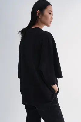 T-shirt en coton - Noir — photo 2