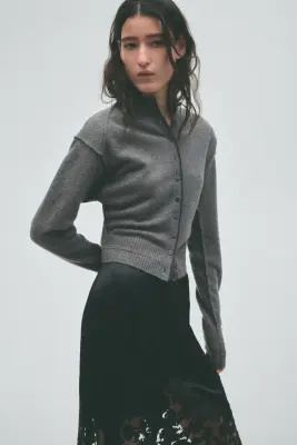 Gilet en laine mérinos - Gris chiné — photo 1