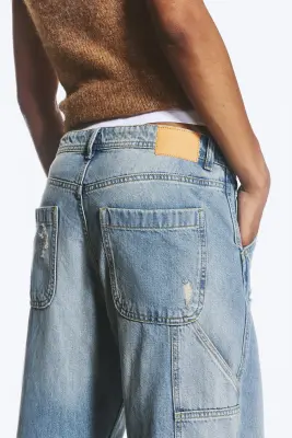 JEAN WAVE TAILLE BASSE COUPE LOOSE - Faded Blue - Bleu moyen — photo 3