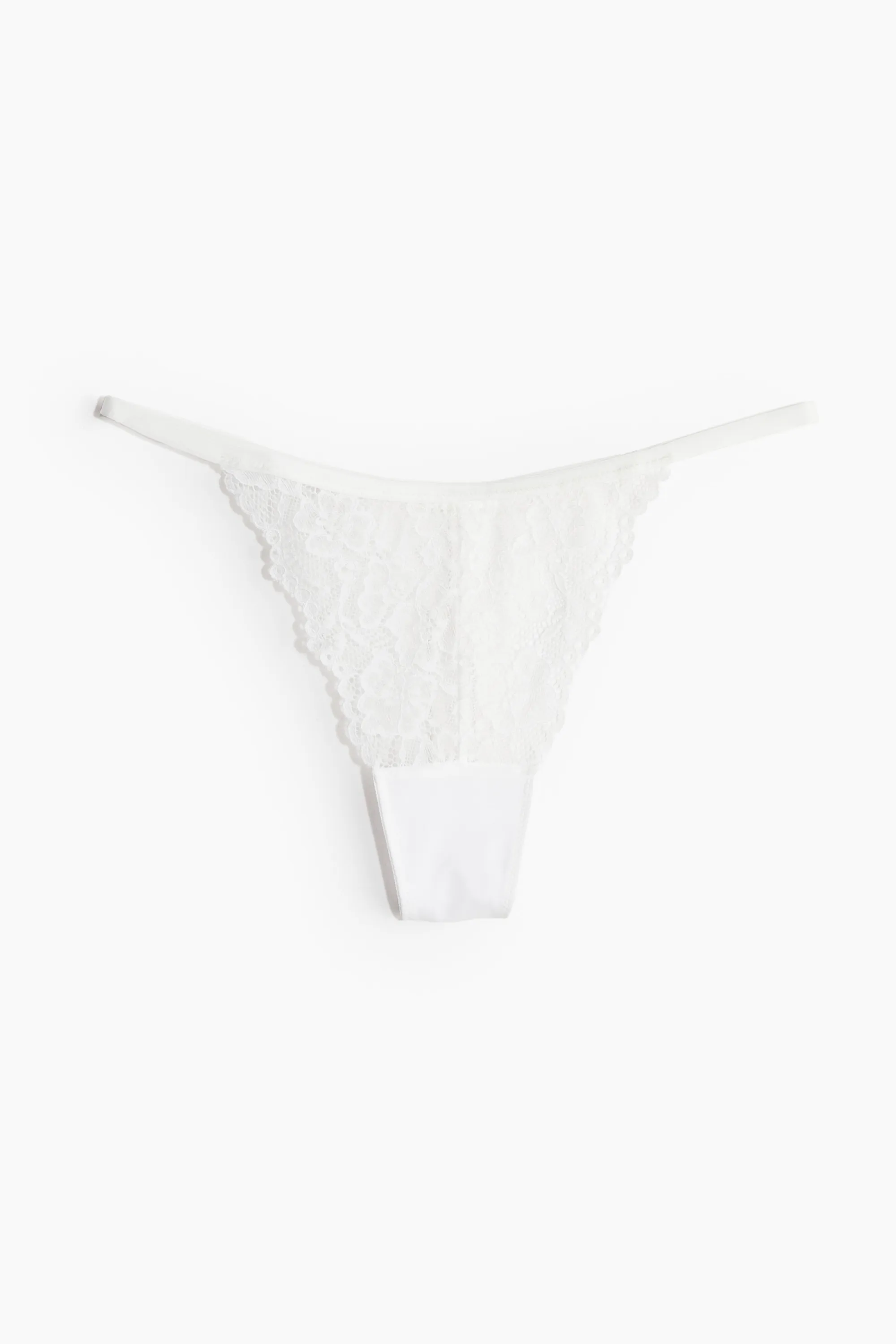 Lot de 3 strings Tanga en dentelle - Blanc